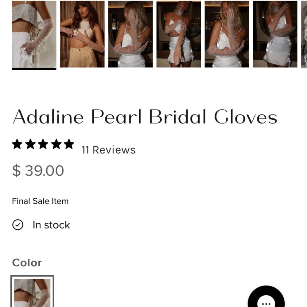 Bride / White Wedding Gloves - Picture 4 of 4